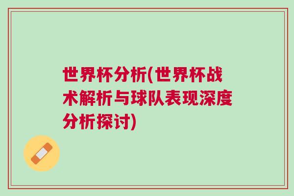 世界杯分析(世界杯戰術解析與球隊表現深度分析探討)