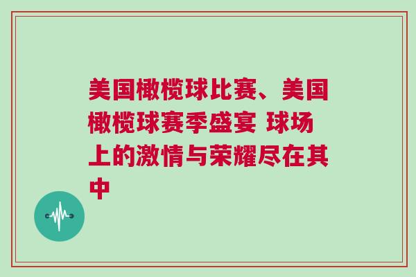 美國(guó)橄欖球比賽、美國(guó)橄欖球賽季盛宴 球場(chǎng)上的激情與榮耀盡在其中