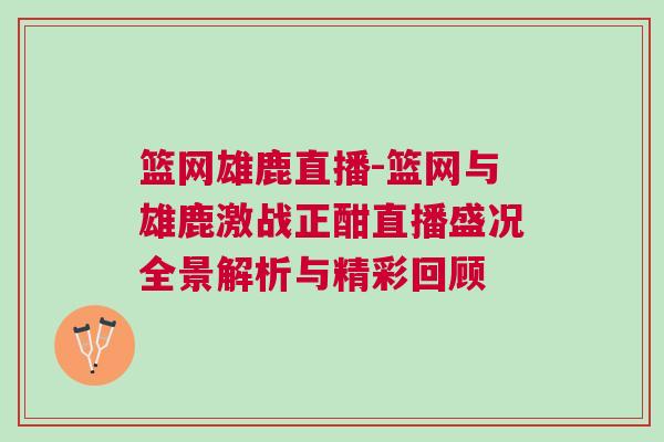 籃網雄鹿直播-籃網與雄鹿激戰正酣直播盛況全景解析與精彩回顧