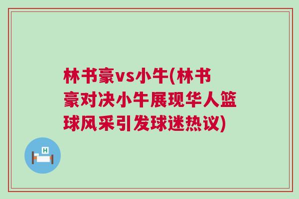 林書豪vs小牛(林書豪對決小牛展現(xiàn)華人籃球風采引發(fā)球迷熱議)
