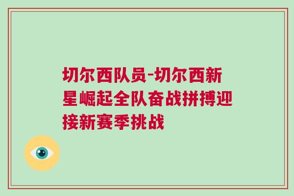 切爾西隊(duì)員-切爾西新星崛起全隊(duì)奮戰(zhàn)拼搏迎接新賽季挑戰(zhàn)